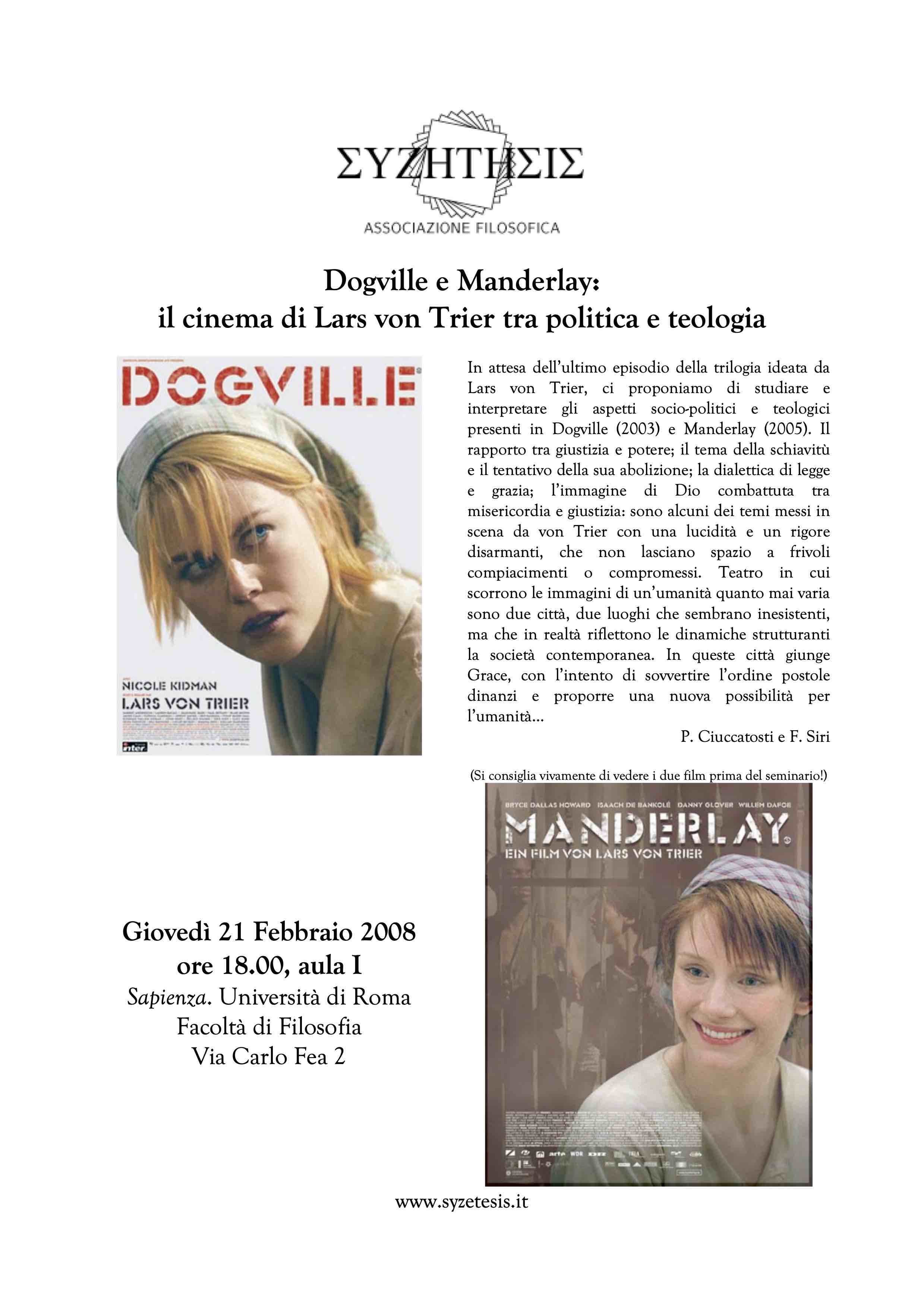 Dogville e Manderlay