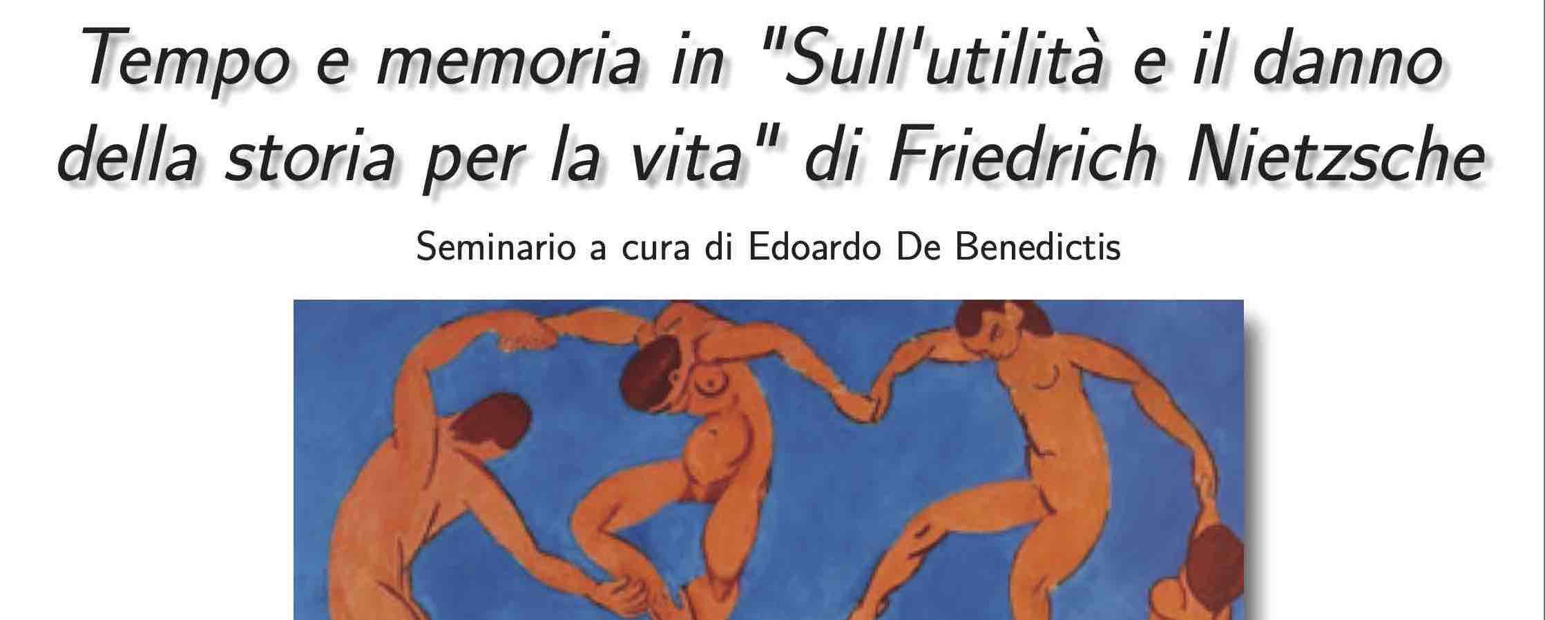 Locandina, dettaglio Tempo e memoria nella II Inattuale di Nietzsche