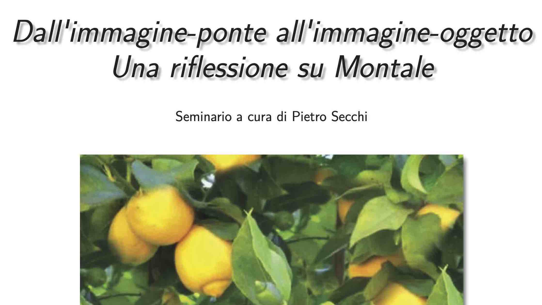 Una riflessione su Montale