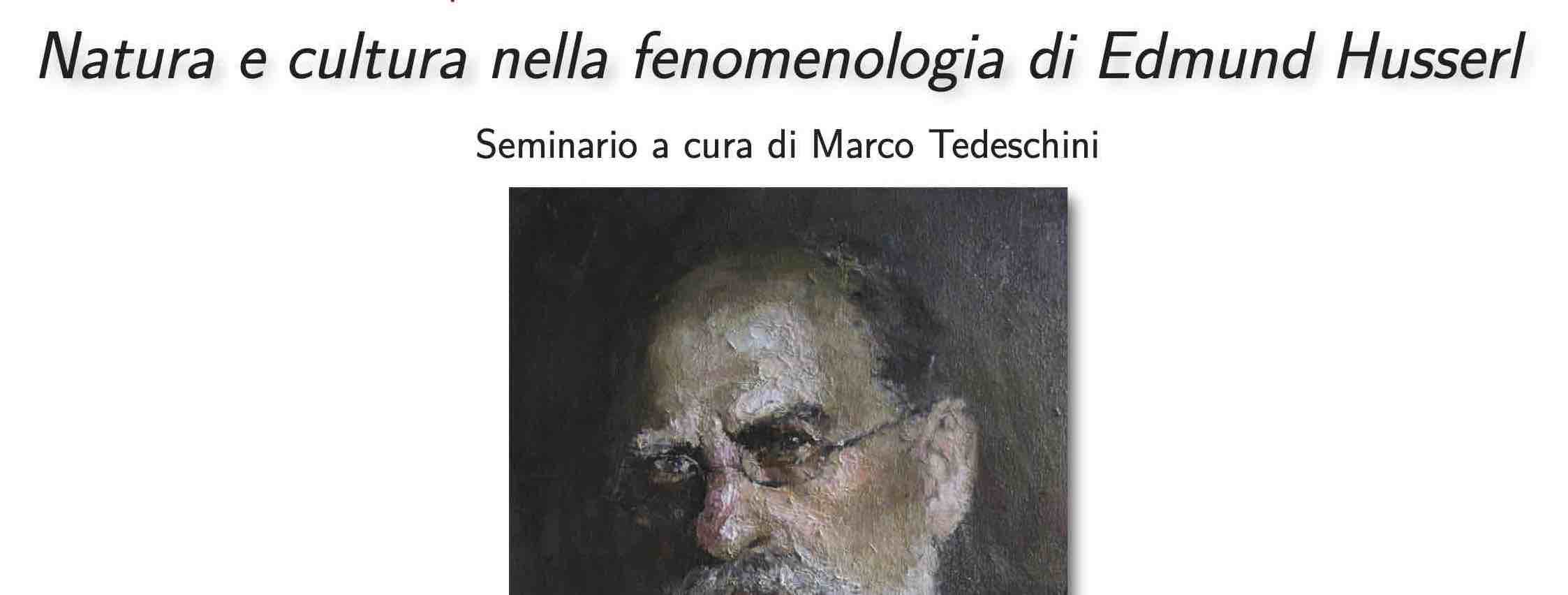 Locandina, dettaglio Natura e cultura nella fenomenologia di Husserl