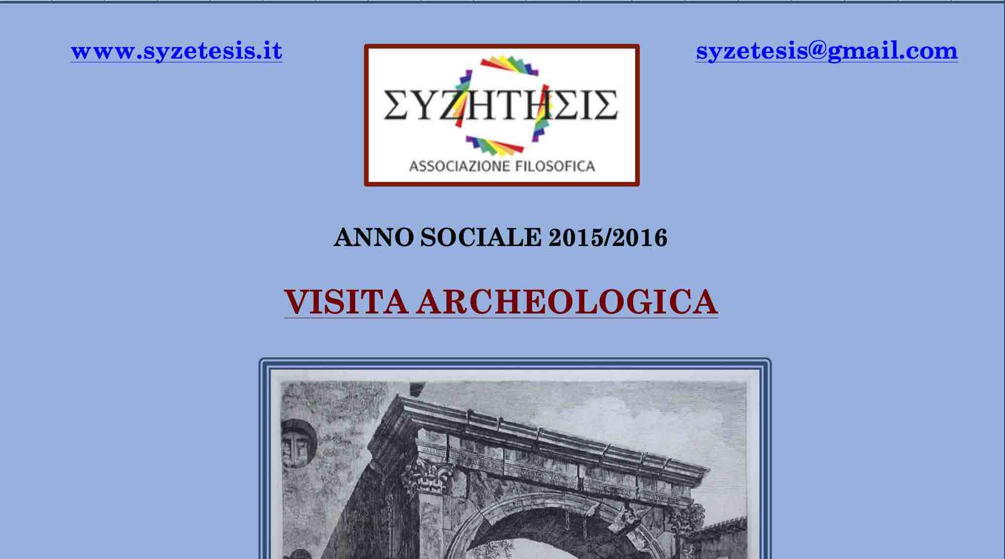 Locandina, dettaglio Dall’Arco di Galieno all’Arco di Costantino