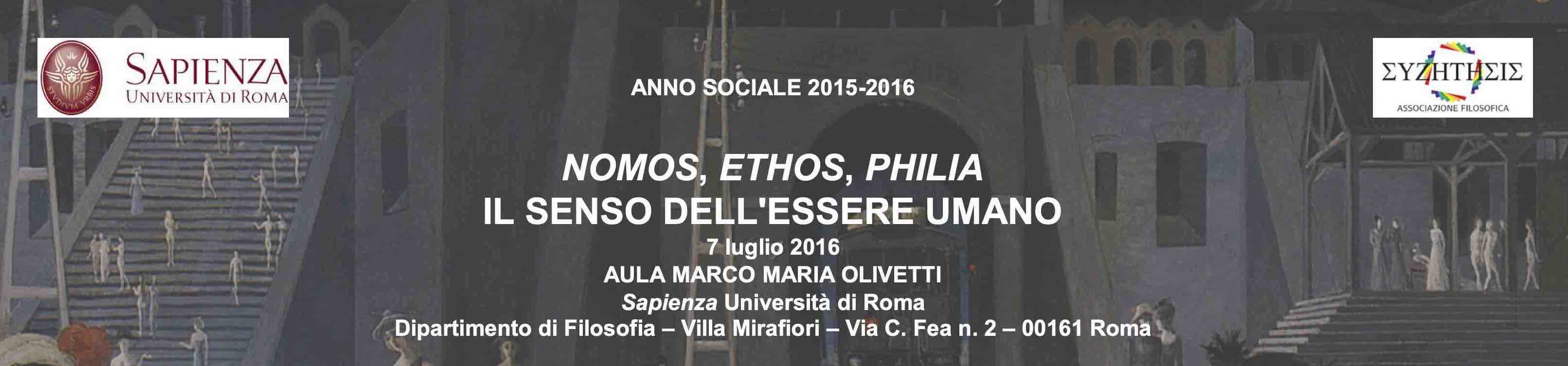 Locandina, dettaglio Nomos Ethos Philia